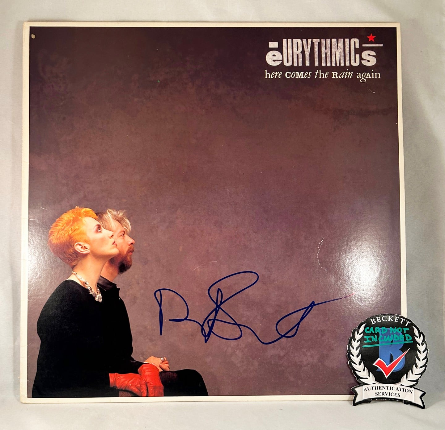 Dave Stewart Signed Vinyl LP Album Eurythmics Beckett BAS 6