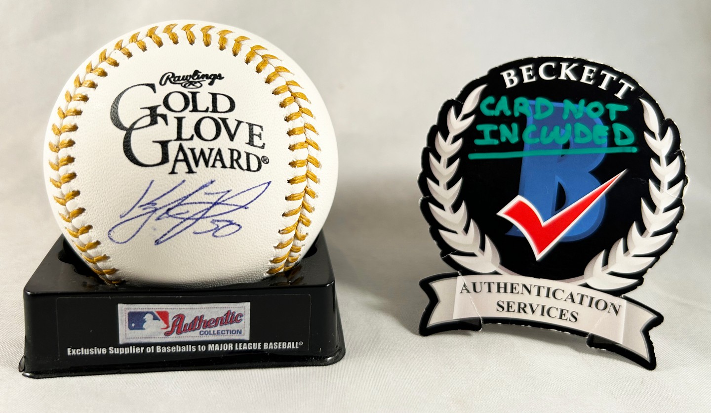 Kyle Tucker Signed Gold Glove Baseball Houston Astros Beckett BAS