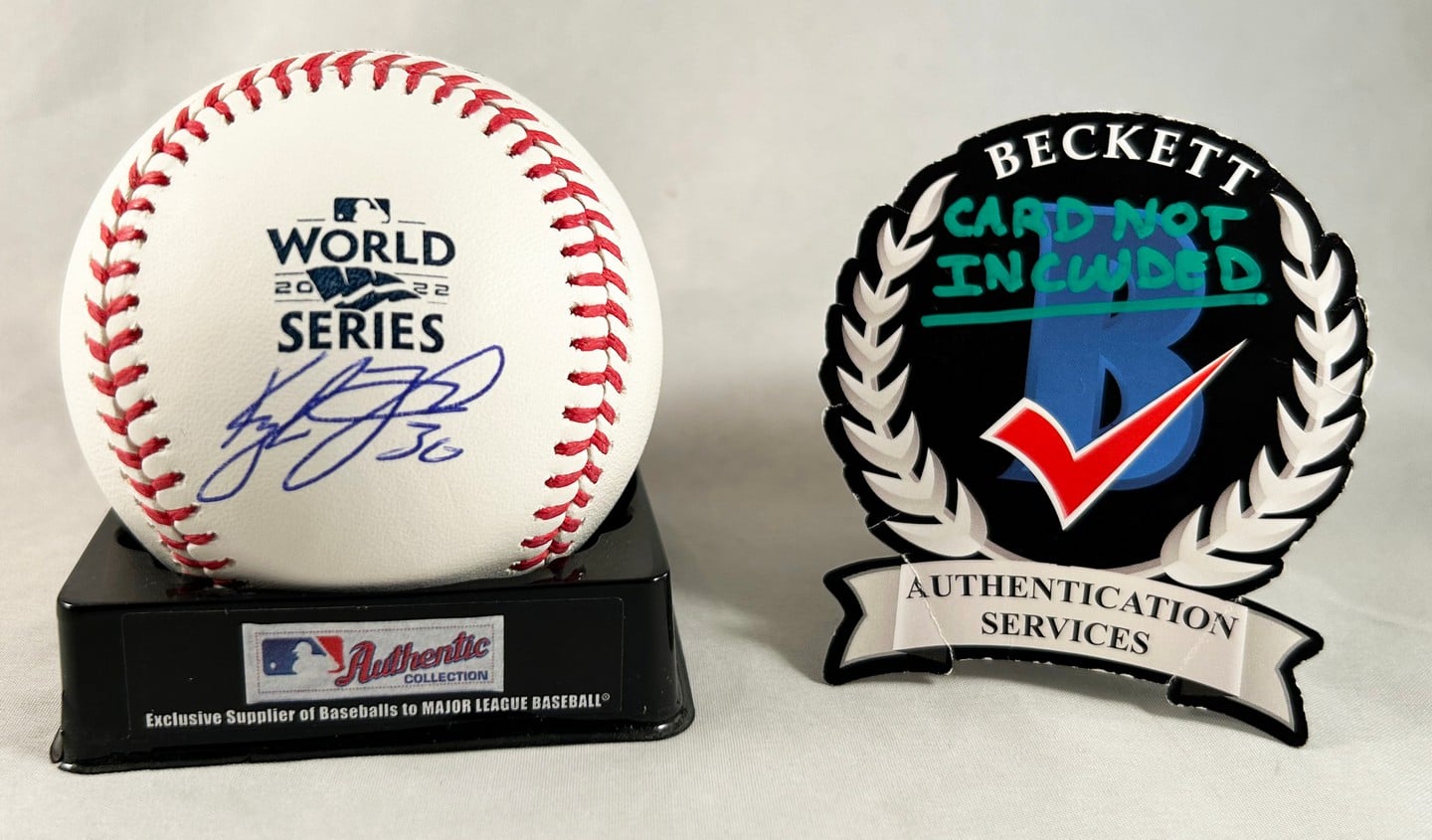 Kyle Tucker Signed 2022 World Series Baseball Houston Astros Beckett BAS