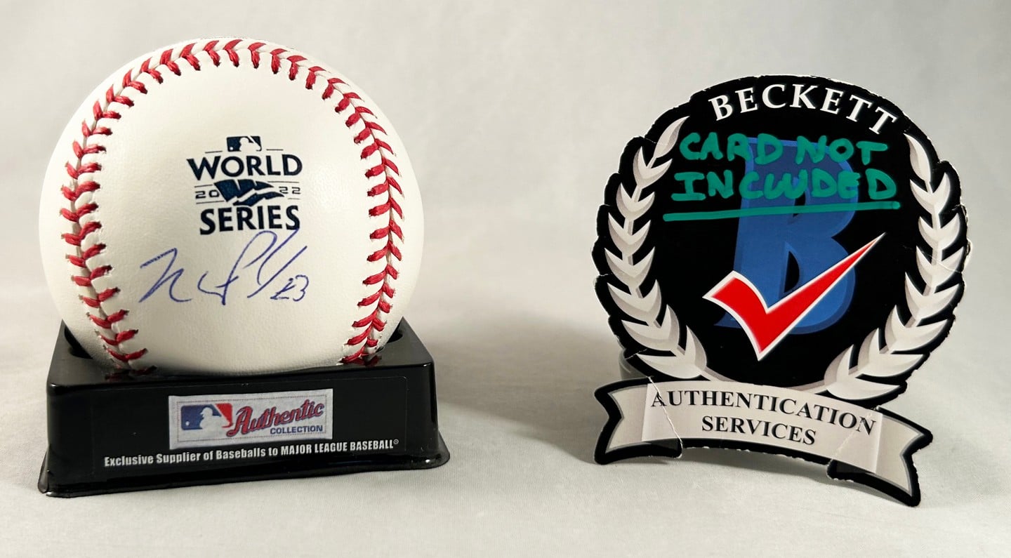 Michael Brantley Signed 2022 World Series Baseball Houston Astros Beckett BAS