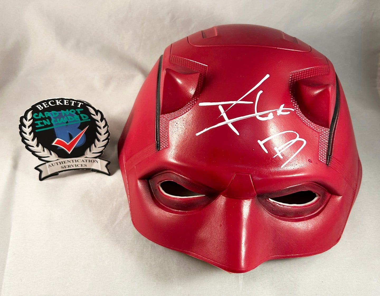 Charlie Cox Signed Mask Daredevil Masked Beckett BAS