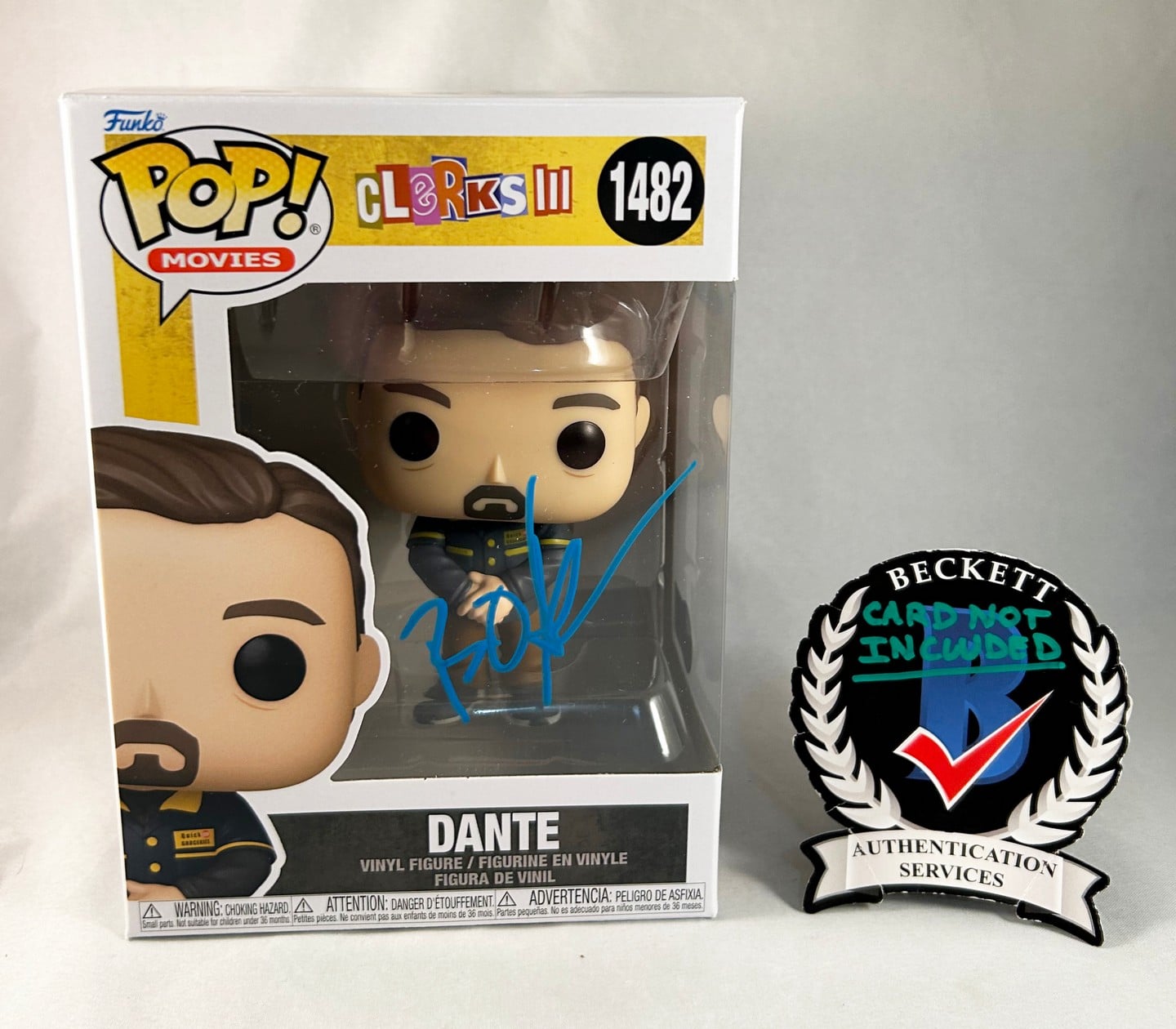 Brian O'Halloran Signed Funko Pop Clerks III Dante Beckett BAS