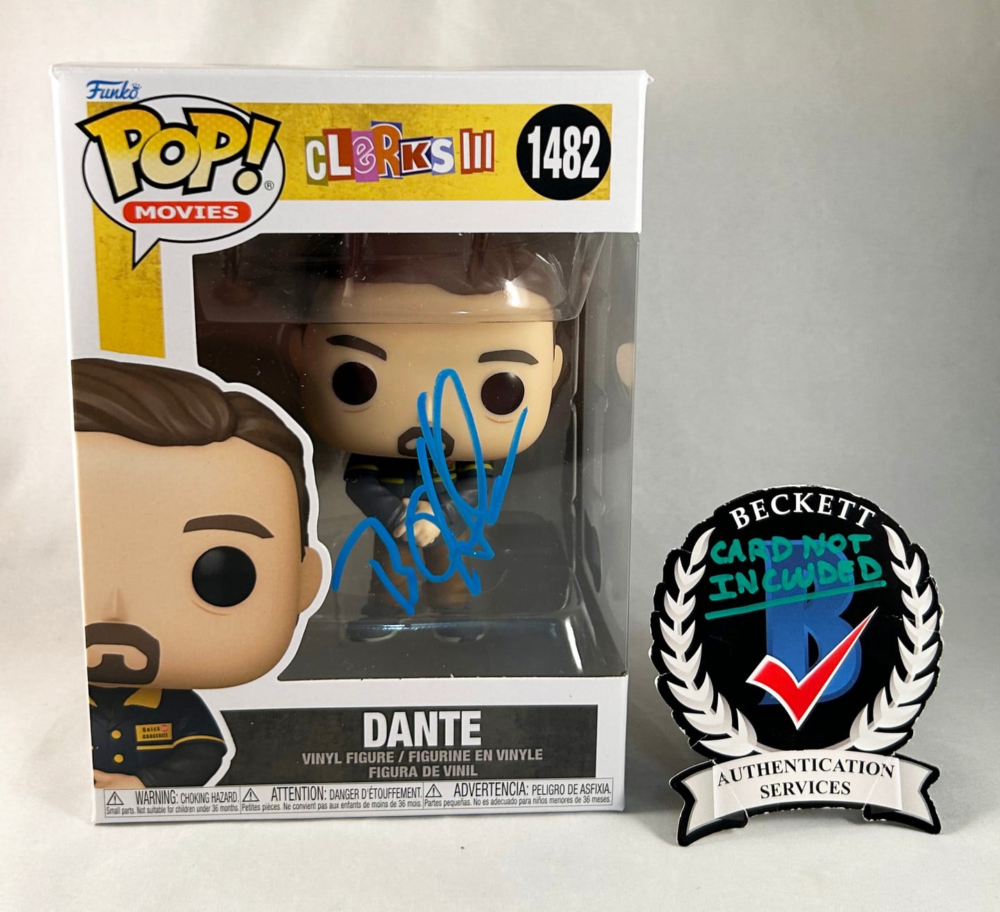 Brian O'Halloran Signed Funko Pop Clerks III Dante Beckett BAS 1