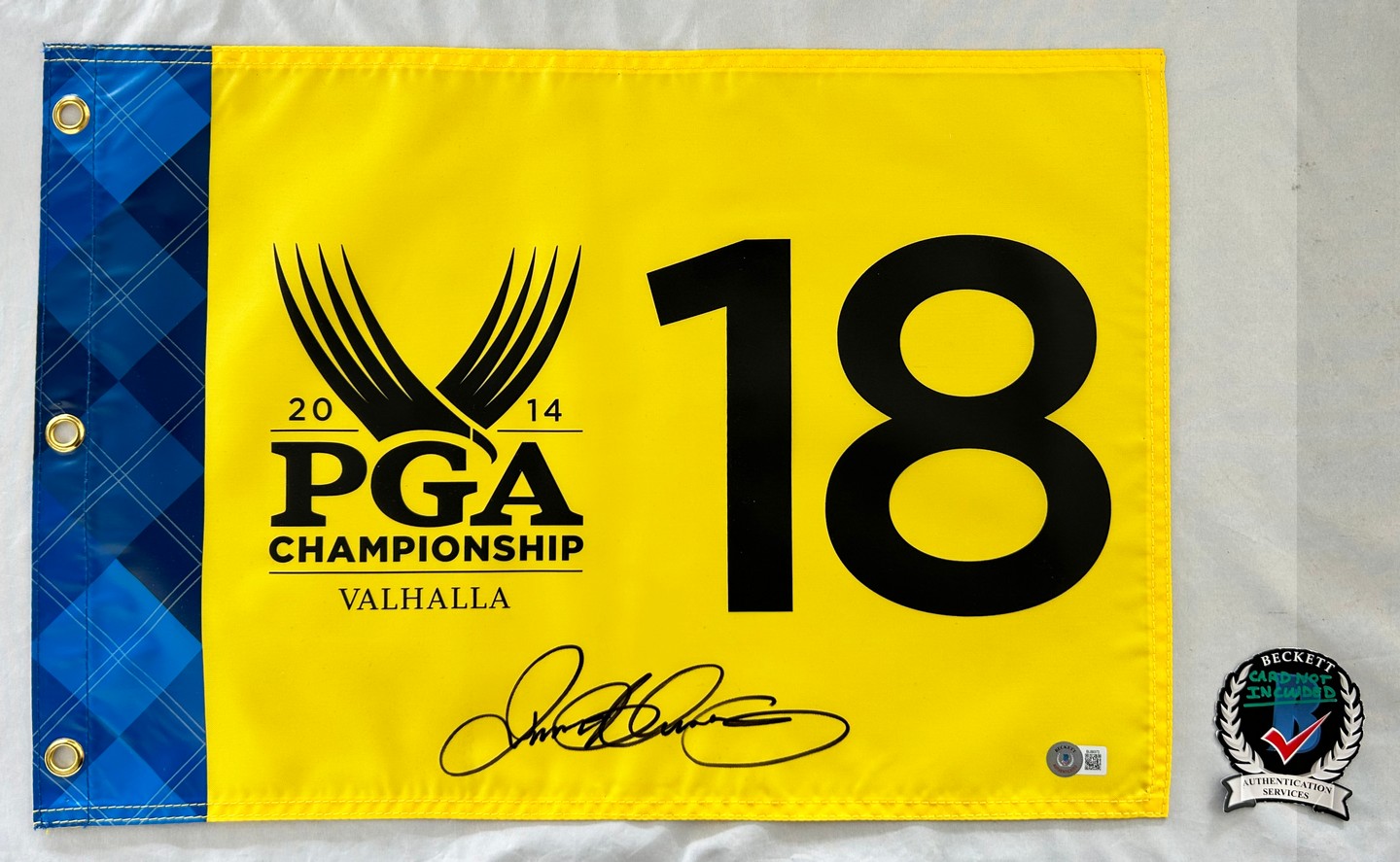 Rory McIlroy Signed 2014 PGA Championship Flag Beckett BAS 4