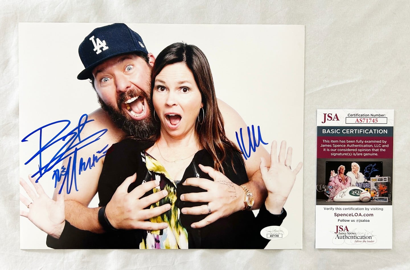 Bert Kreischer LeeAnn Signed 8x10 Photo JSA - Memorabilia For Less