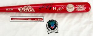 David Ortiz Signed Bat Hall Of Fame Induction 5 of 500 Big Papi Beckett BAS
