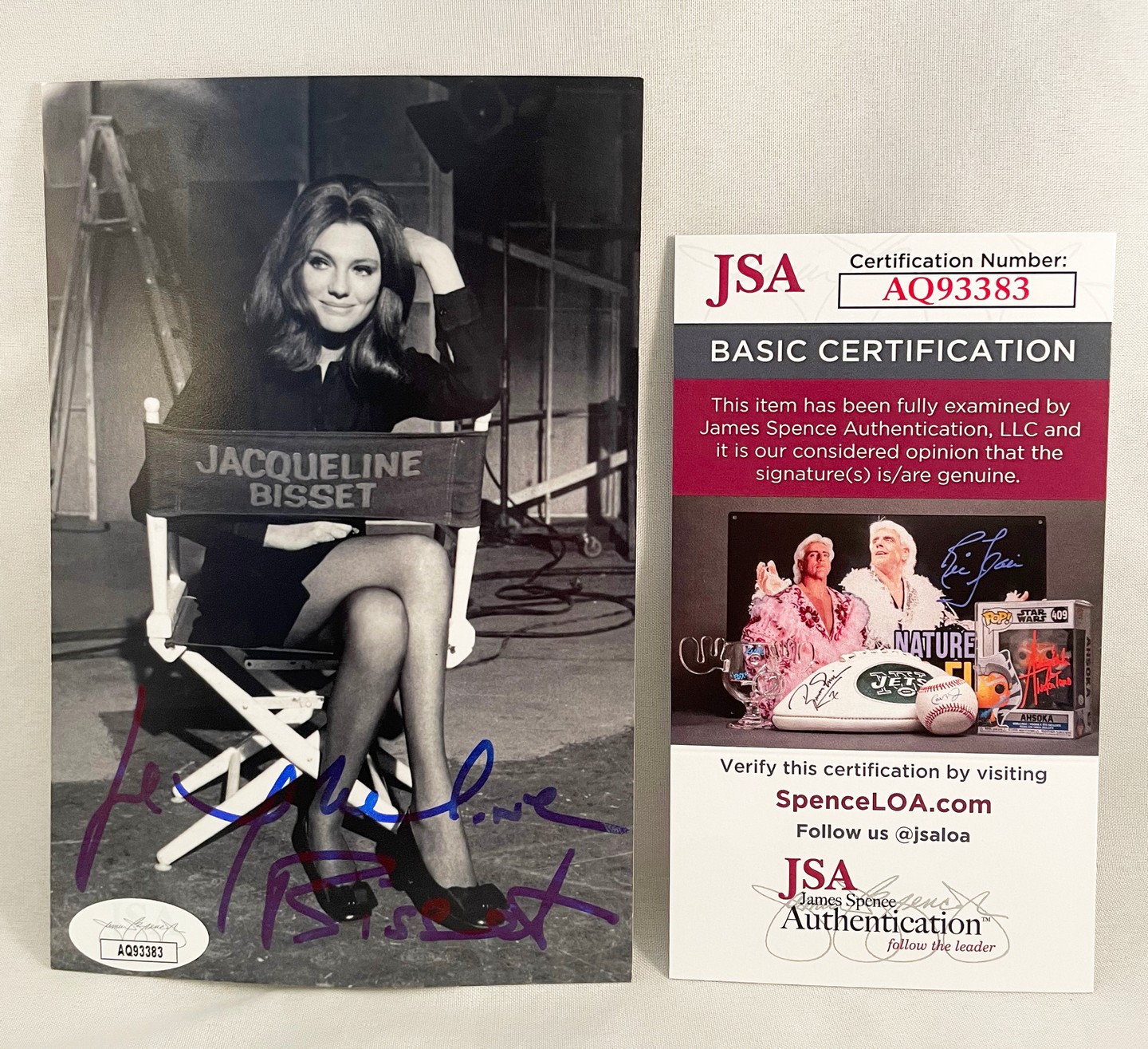 Jacquerline Bisset Signed 4x6 Photo JSA 2