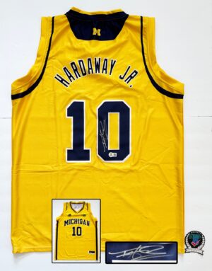 Tim Hardaway Jr Signed Jersey Michigan Wolverines Beckett BAS