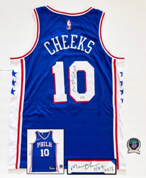 Maurice Cheeks Signed Jersey Philadelphia 76ers Beckett BAS