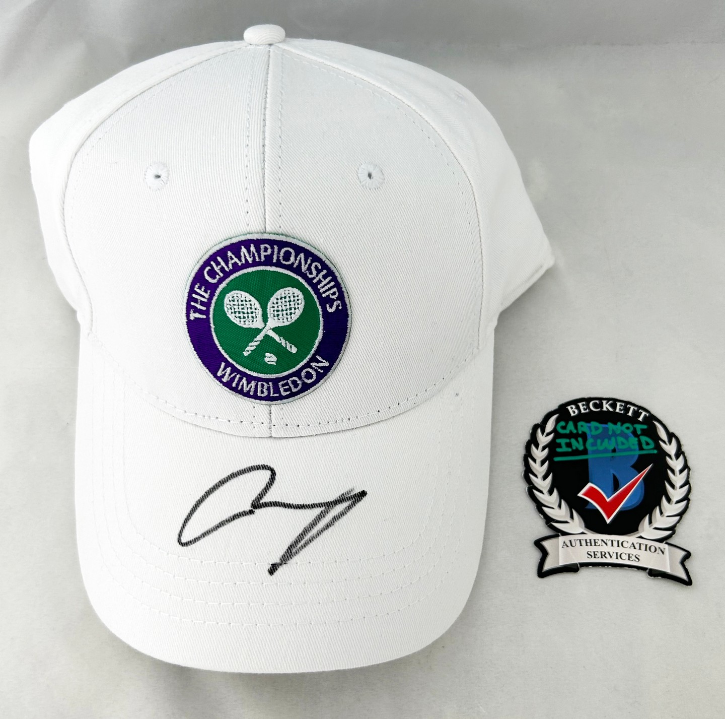 Andy Murray Signed Hat Wimbledon Beckett BAS 1