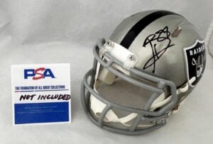 Tim Brown Signed Mini Helmet Oakland Raiders PSA/DNA