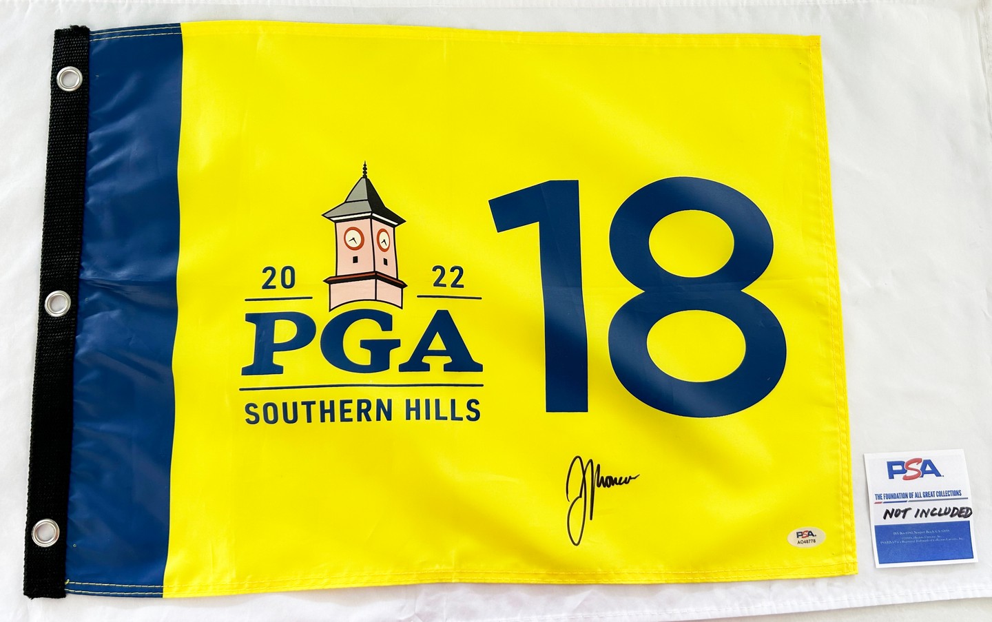 Justin Thomas Signed 2022 PGA Championship Flag PSA/DNA
