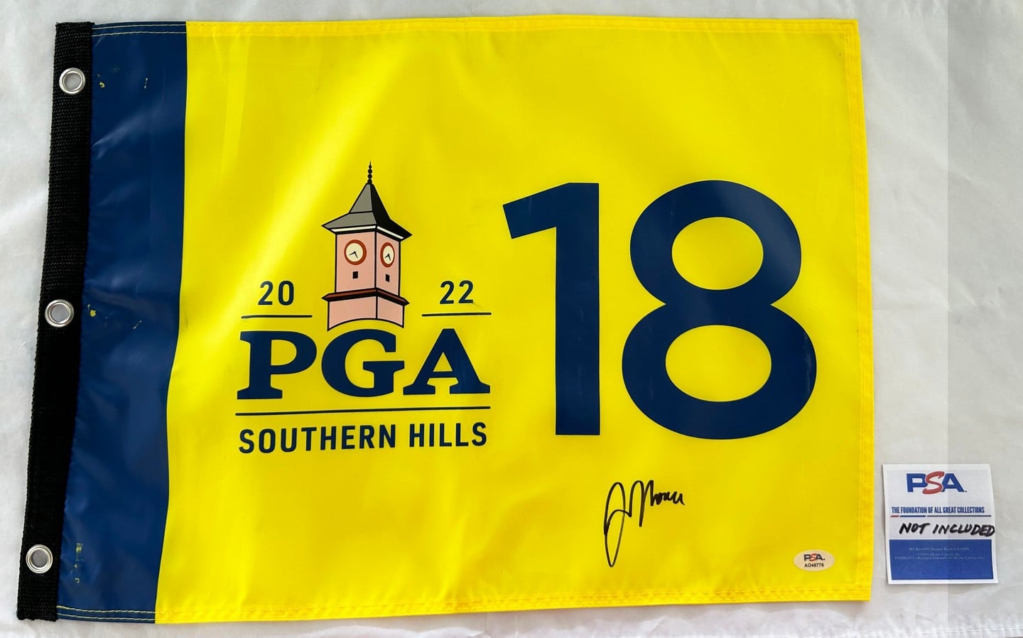 Justin Thomas Signed 2022 PGA Championship Flag PSA/DNA 1