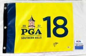 Justin Thomas Signed 2022 PGA Championship Flag PSA/DNA 2