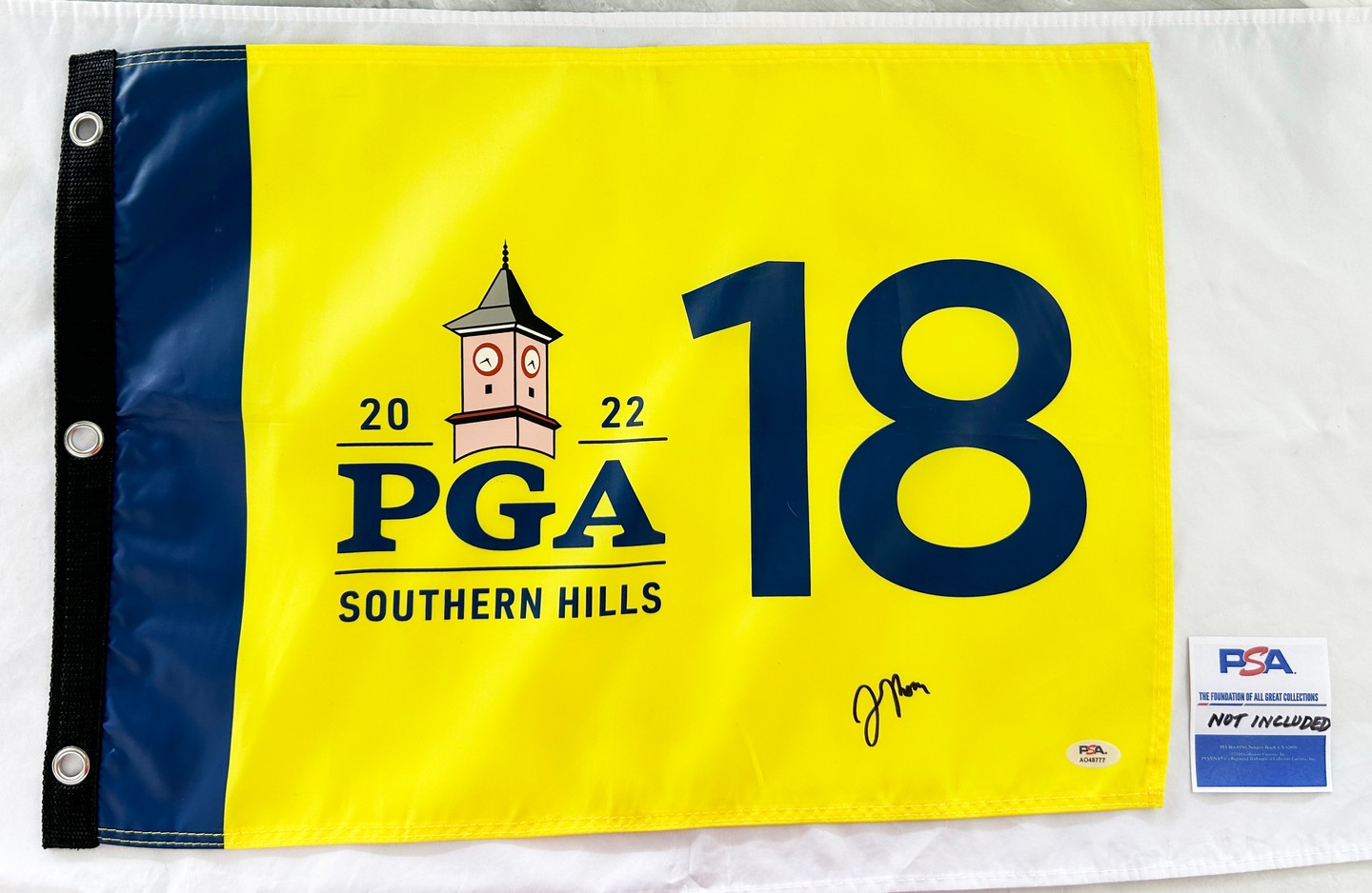 Justin Thomas Signed 2022 PGA Championship Flag PSA/DNA 2