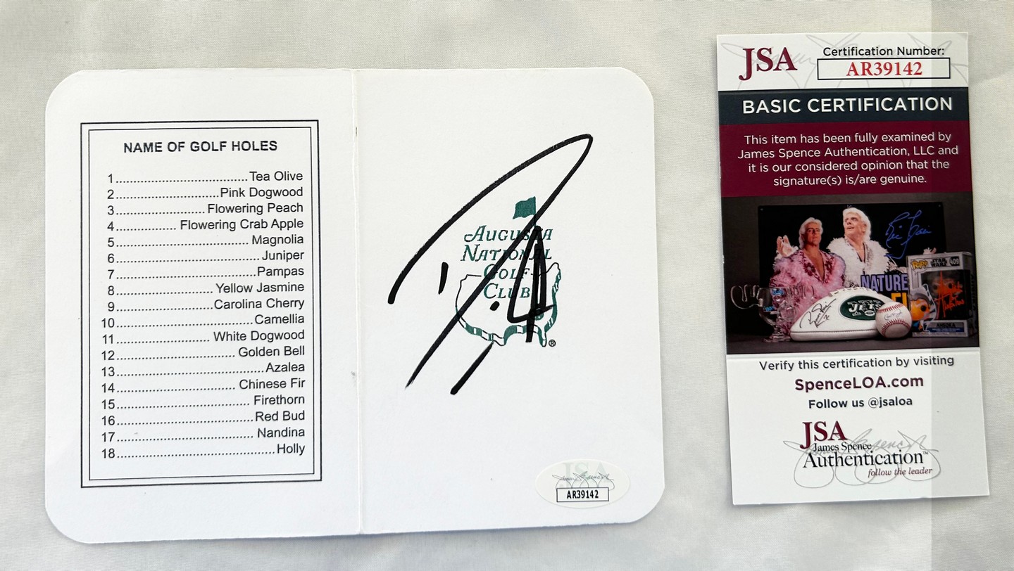Danny Willett Signed Masters ScoreCard JSA