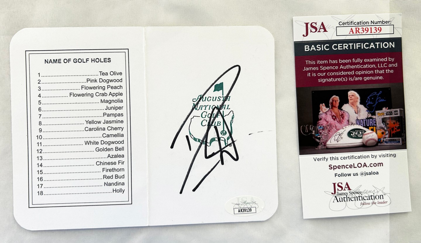 Danny Willett Signed Masters ScoreCard JSA 3