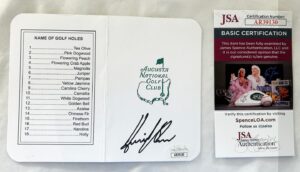 Henrik Stenson Signed Masters ScoreCard JSA