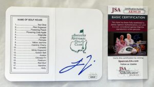Joaquin Niemann Signed Masters ScoreCard JSA