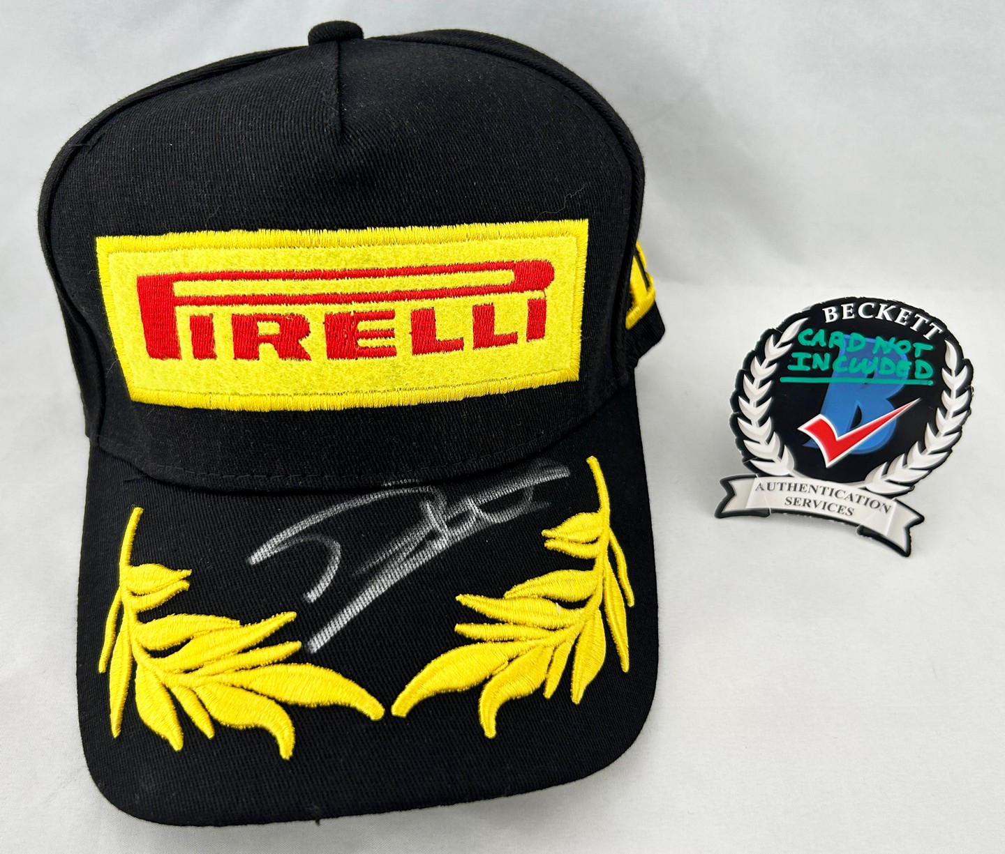 Jacques Villeneuve Signed Hat Williams Pirelli Formula 1 F1 Beckett BAS