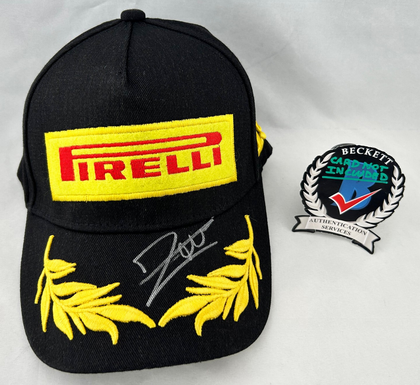 Jacques Villeneuve Signed Hat Williams Pirelli Formula 1 F1 Beckett BAS 2