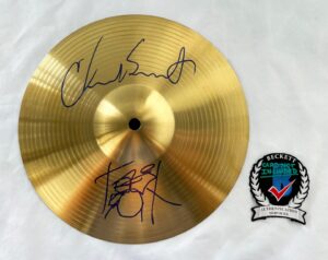 Chad Smith Signed Cymbal with Sketch Red Hot Chili Peppers Beckett BAS 1