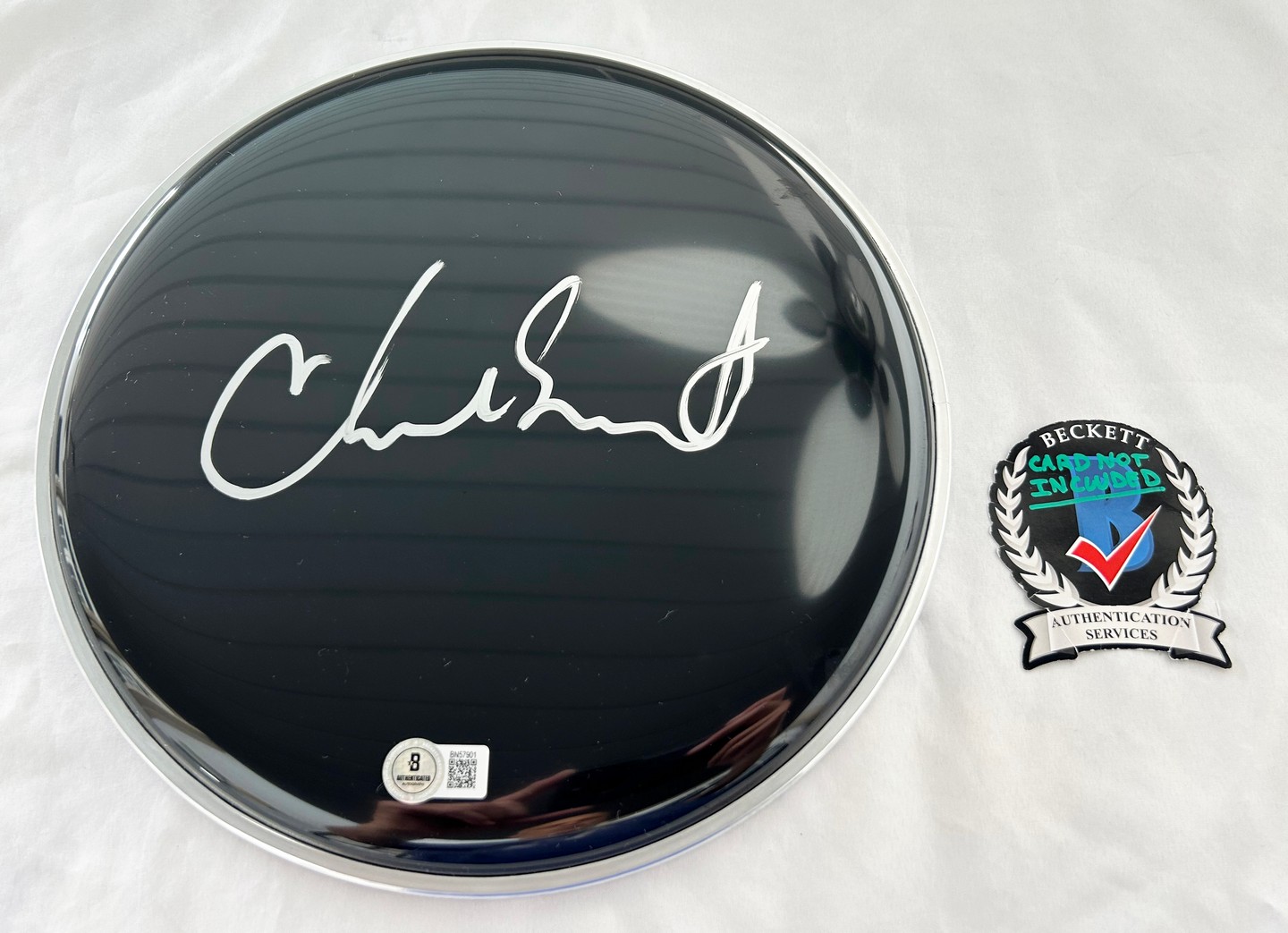 Chad Smith Signed Drumhead Red Hot Chili Peppers Beckett BAS 1