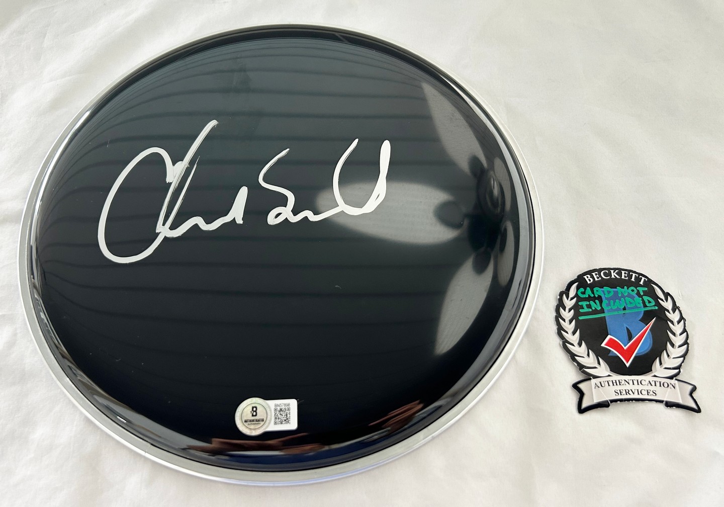 Chad Smith Signed Drumhead Red Hot Chili Peppers Beckett BAS 3