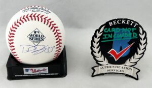 Dane Downing Signed 2023 World Series Baseball Beckett BAS