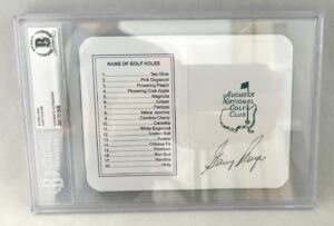 Gary Player Signed Masters Scorecard Beckett BAS