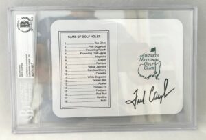 Fred Couples Signed Masters Scorecard Beckett BAS 1