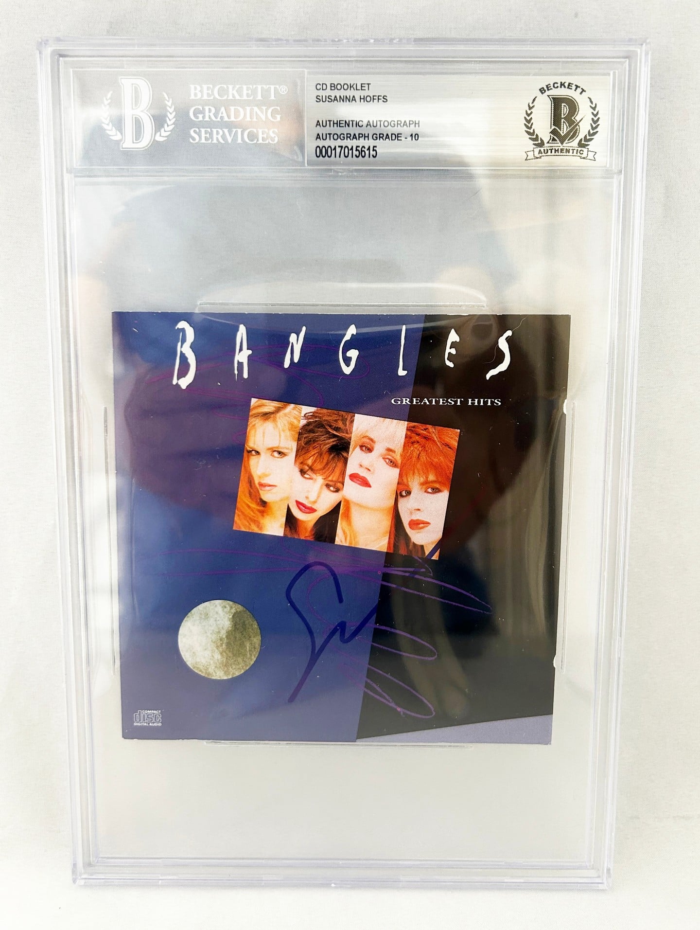 Susanna Hoffs Signed CD Cover The Bangles Beckett BAS