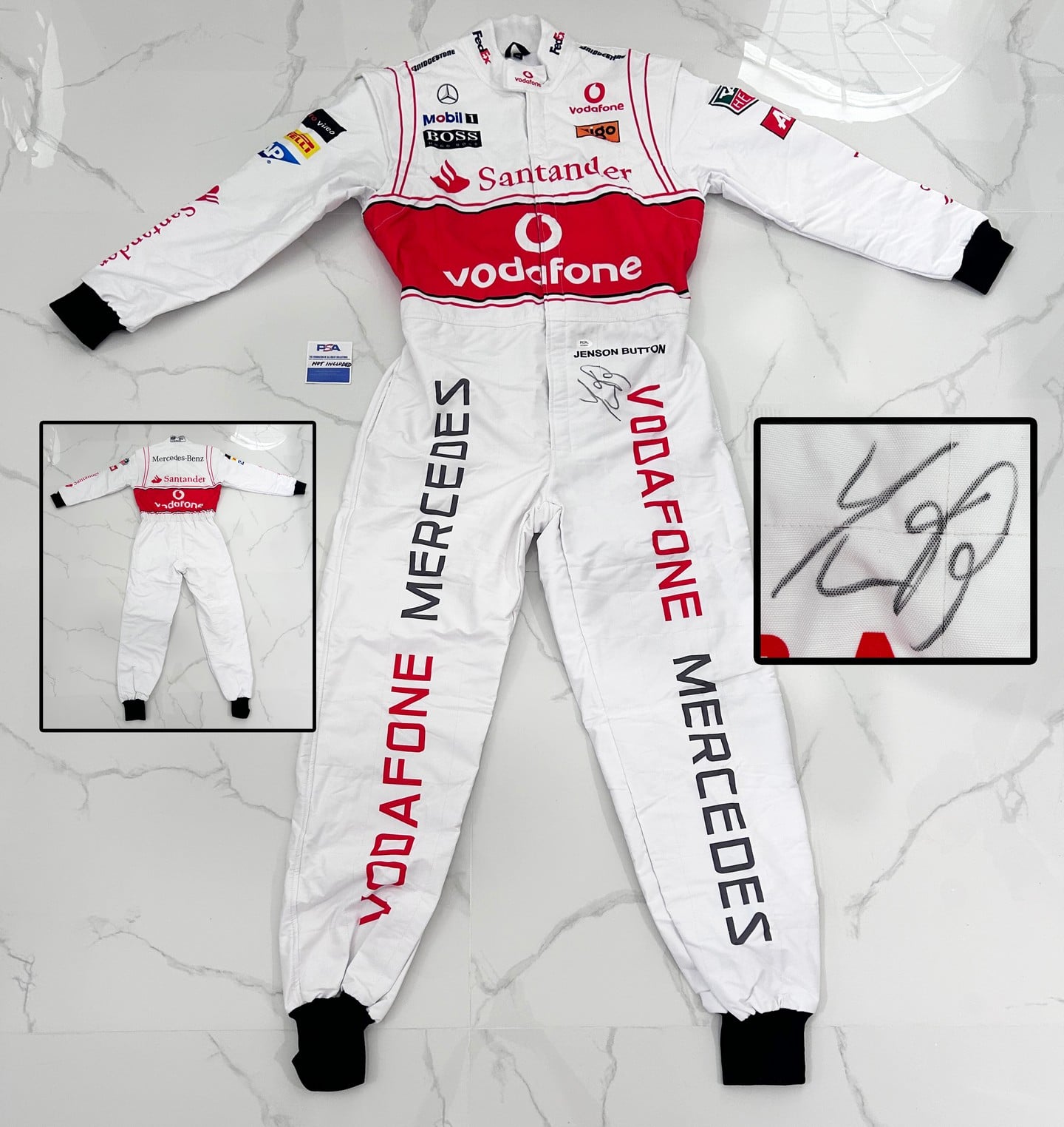 Jenson Button Signed Race Suit 2010 Season Brawn Formula 1 F1 PSA/DNA 1
