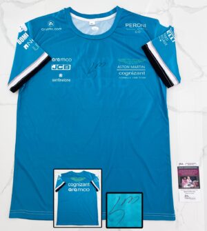 Lance Stroll Signed Race Shirt Aston Martin Formula 1 F1 JSA
