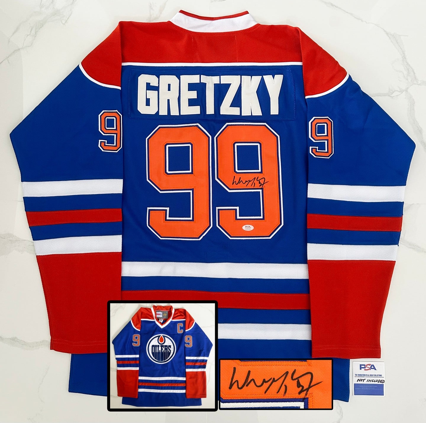 Wayne Gretzky Signed Jersey Edmonton Oilers PSA/DNA 1