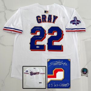 Jon Gray Signed Jersey Texas Rangers Beckett BAS