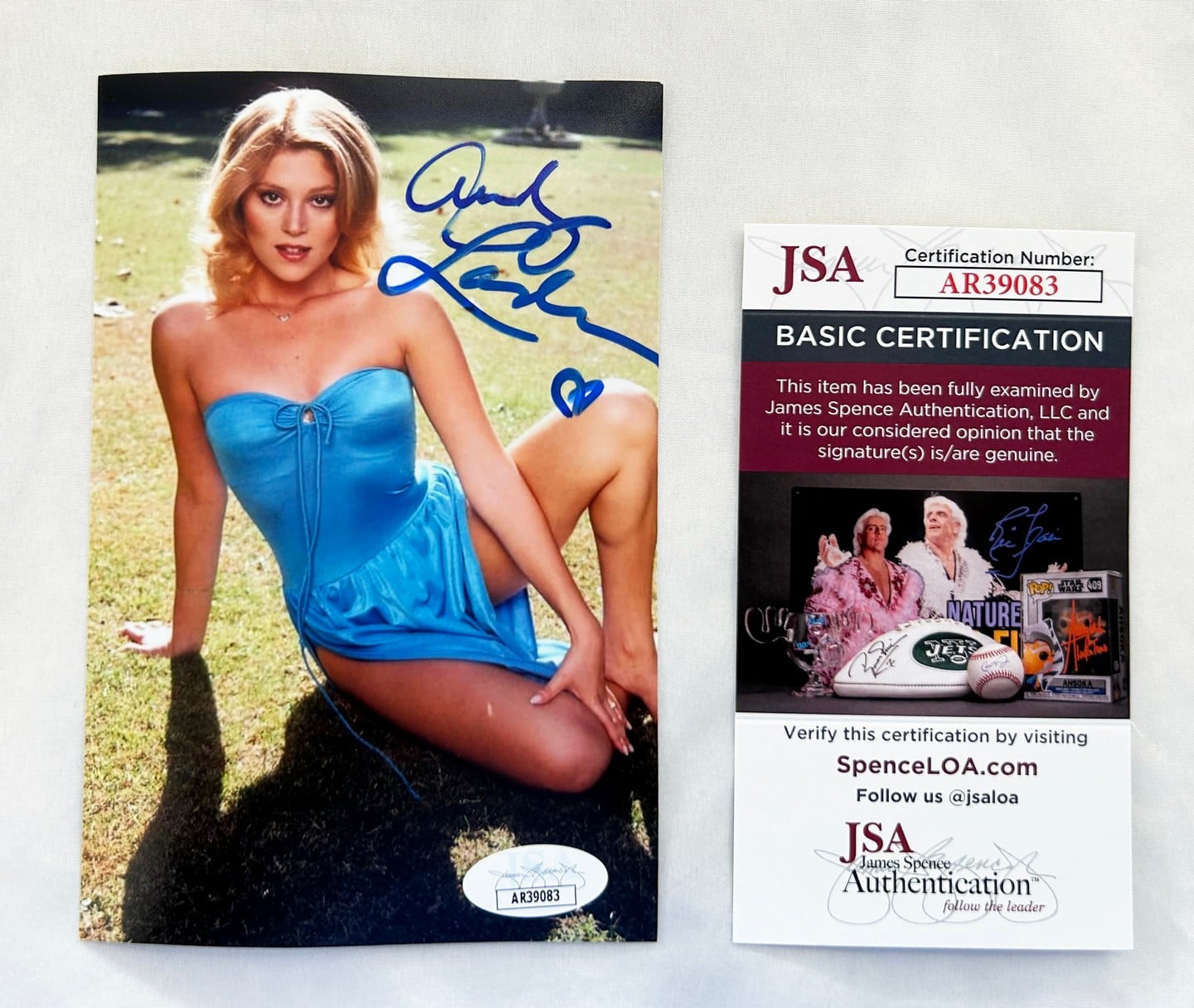 Audrey Landers Signed 4x6 Photo JSA 1