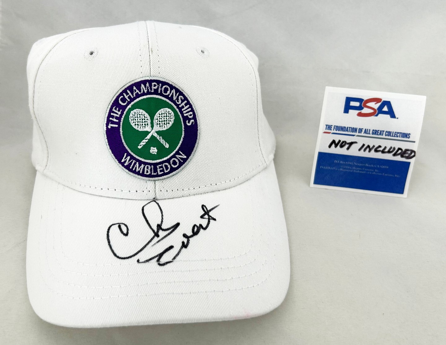 Chris Evert Signed Hat Wimbledon PSA/DNA 1