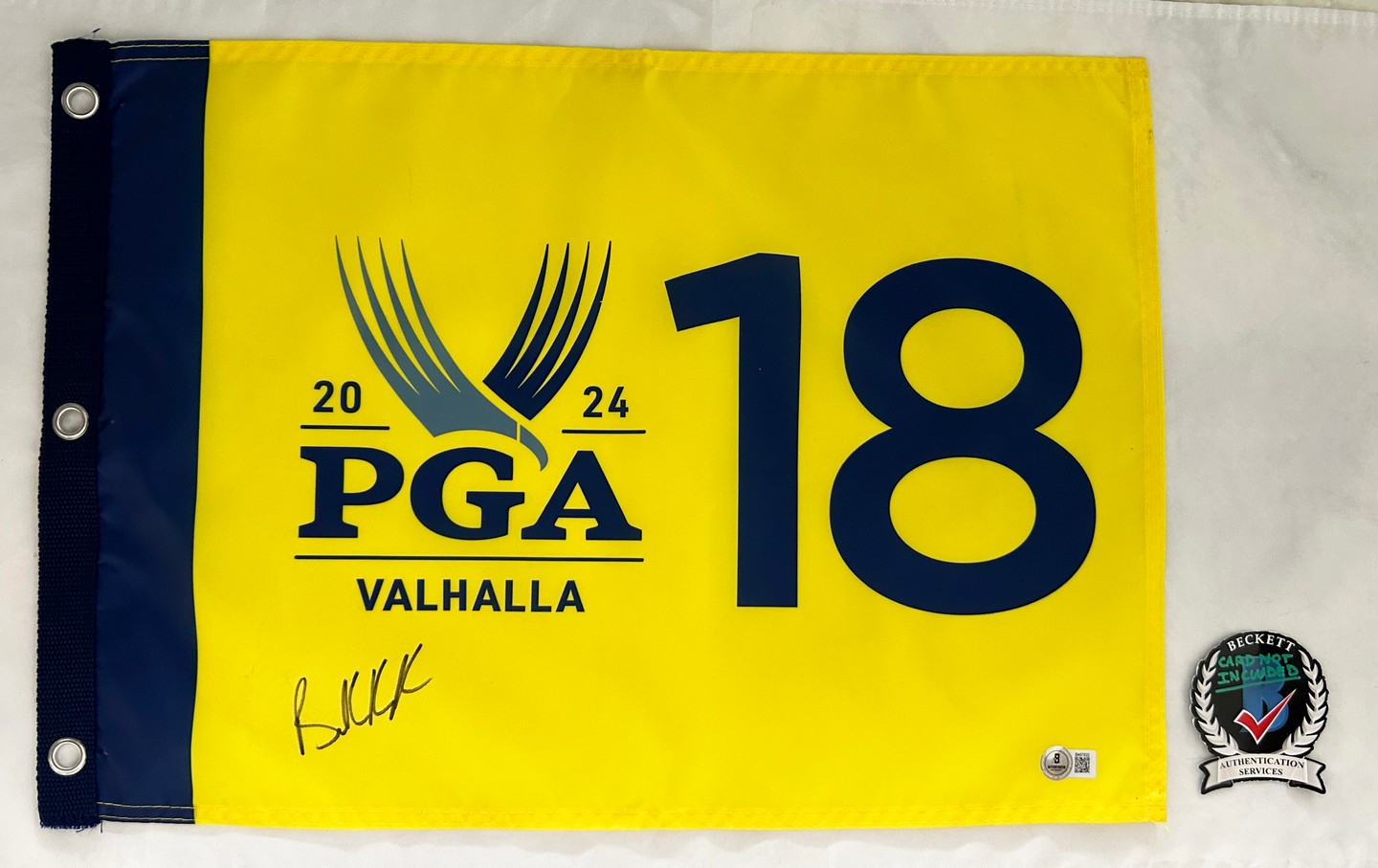 Brooks Koepka Signed 2024 PGA Championship Flag 1 Beckett BAS