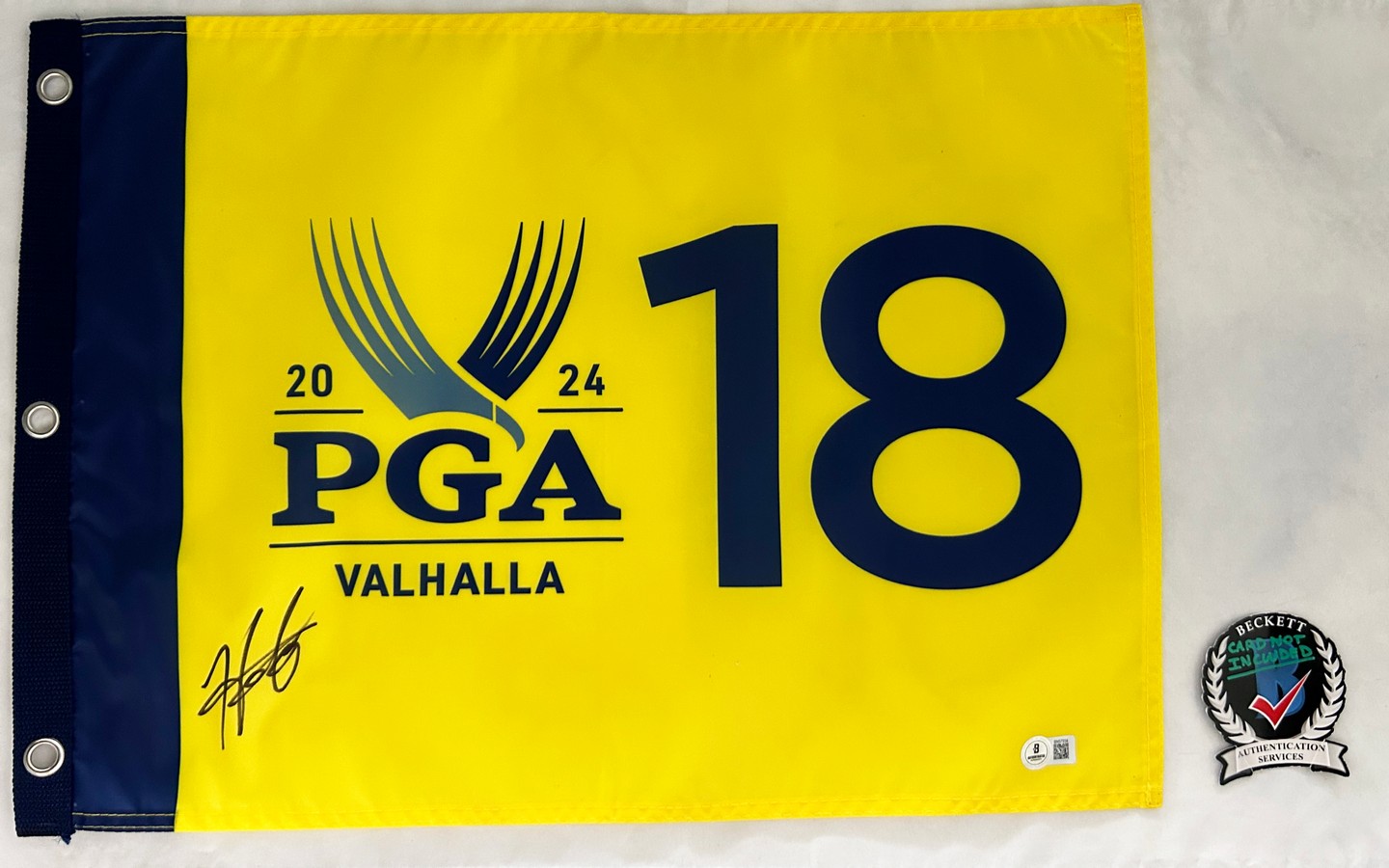 Hideki Matsuyama Signed 2024 PGA Championship Flag Beckett BAS