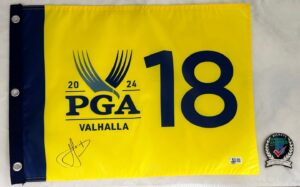 Cameron Smith Signed 2024 PGA Championship Flag 1 Beckett BAS