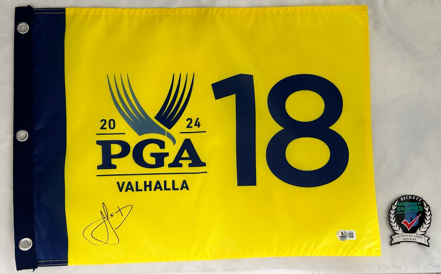 Cameron Smith Signed 2024 PGA Championship Flag 1 Beckett BAS