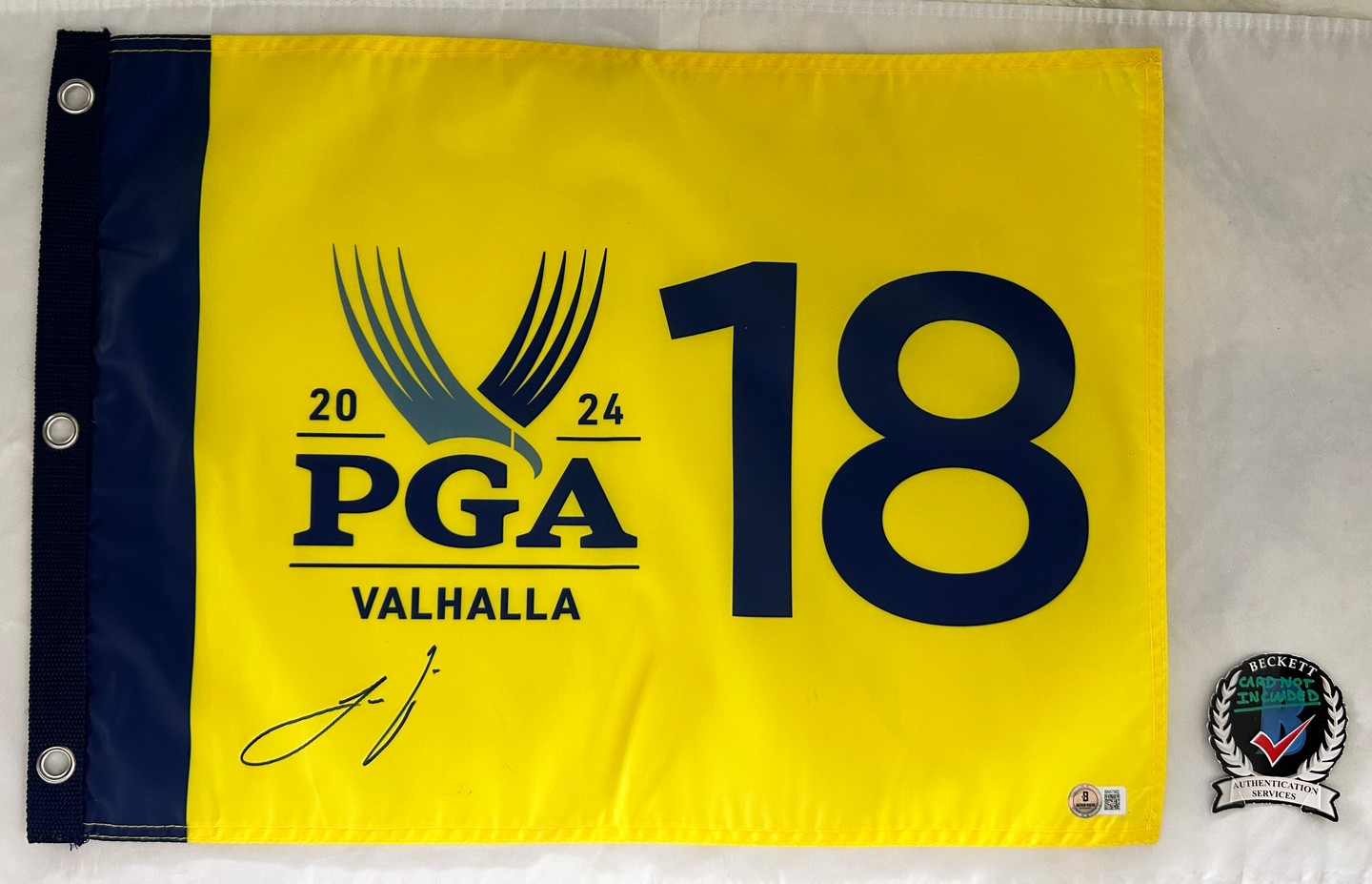 Joaquin Niemann Signed 2024 PGA Championship Flag Beckett BAS