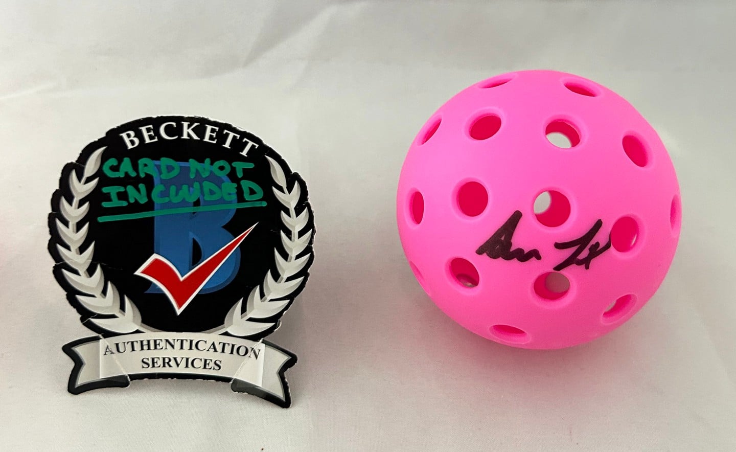 Anna Leigh Waters Signed Pickleball Ball Beckett BAS