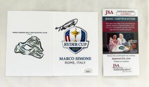 Tommy Fleetwood Signed 2023 Ryder Cup Scorecard JSA 2