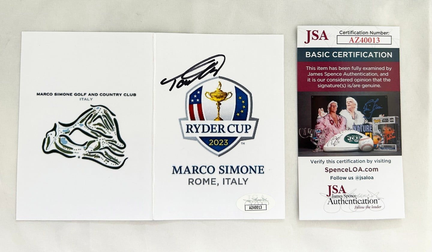 Tommy Fleetwood Signed 2023 Ryder Cup Scorecard JSA 2
