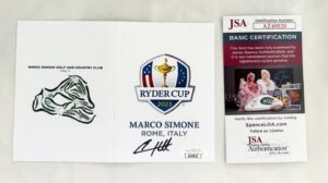 Tyrrell Hatton Signed 2023 Ryder Cup Scorecard JSA