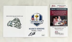 Tyrrell Hatton Signed 2023 Ryder Cup Scorecard JSA 1