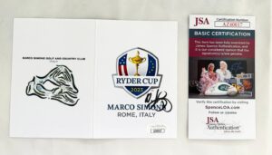 Nicolai Hojgaard Signed 2023 Ryder Cup Scorecard JSA