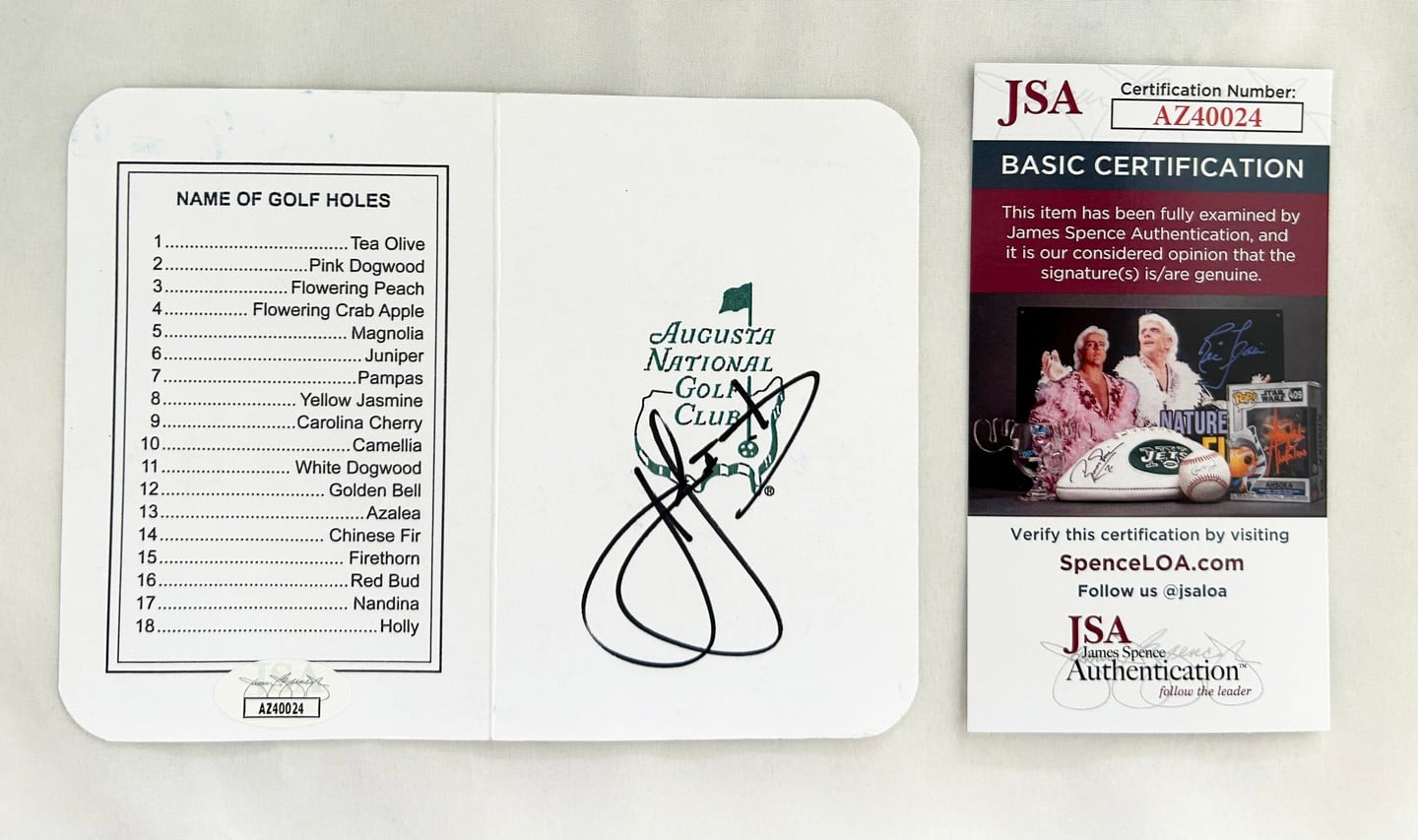 Cameron Smith Signed Masters Scorecard JSA